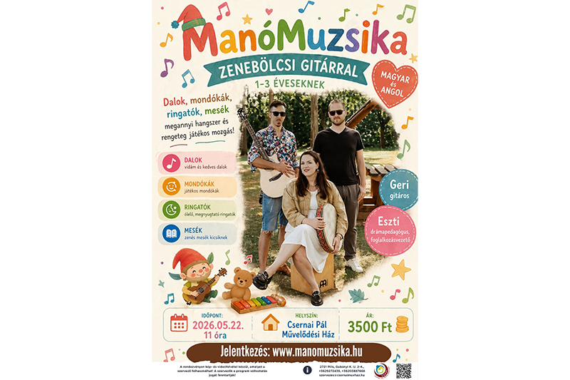 ManóMuzsika Zenebölcsi gitárral