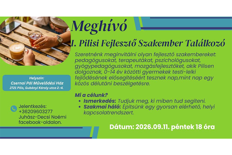 Meghívó - I. Pilisi Fejlesztő Szakember Találkozó