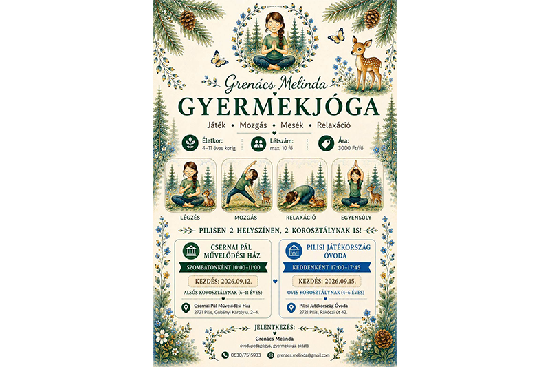 Gyermekjóga Pilisen