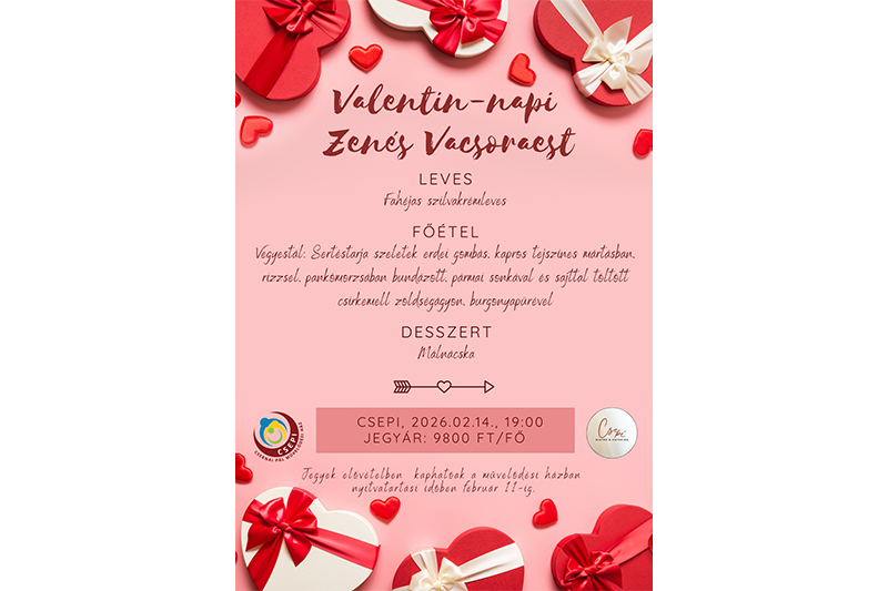 Valentin-napi Zenés Vacsoraest a Csepiben 
