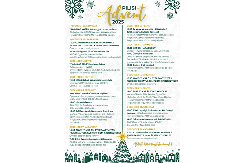 Pilisi Advent 2025