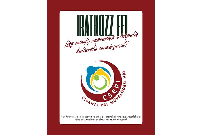 Iratkozz fel hírlevelünkre!