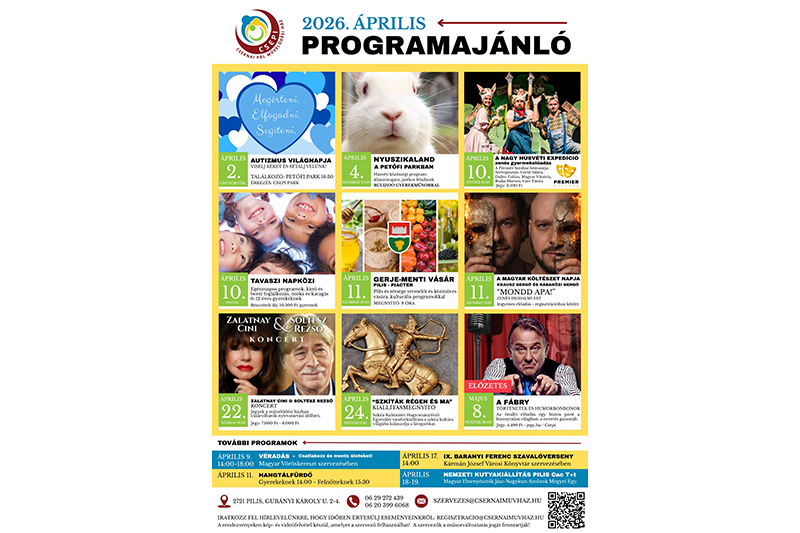 Áprilisi programajánló