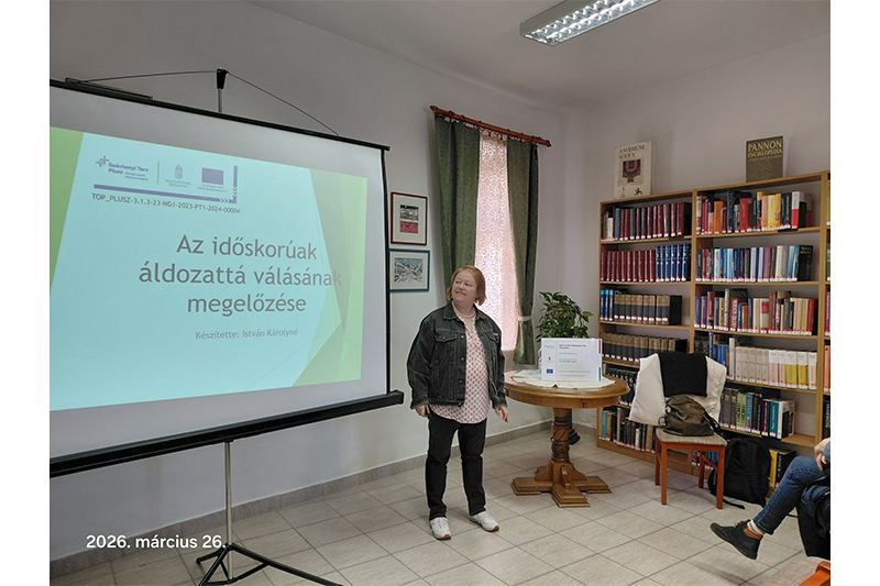 Bűnmegelőzési tájékoztató programot szerveztünk időskorú lakosaink részére