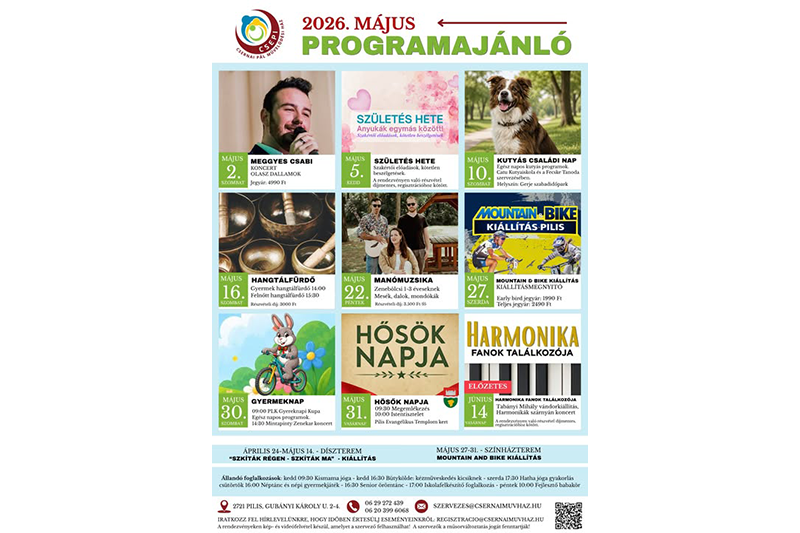 Májusi programajánló