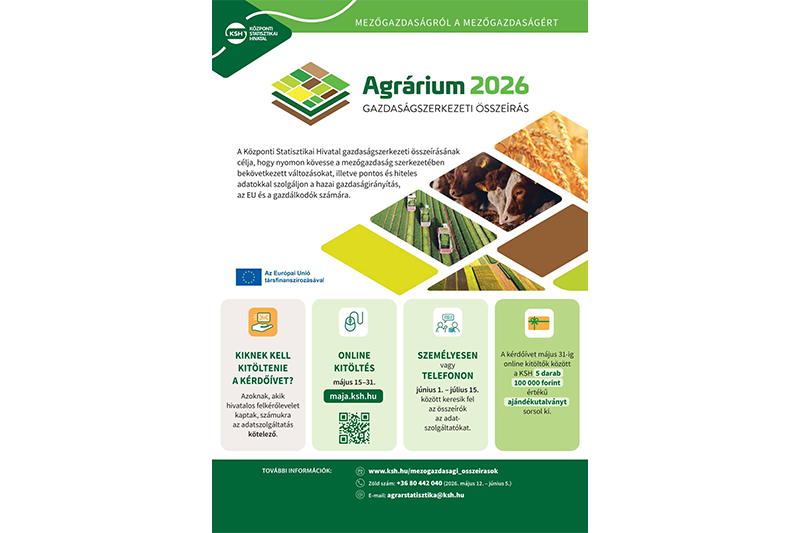 Agrárium 2026 - Gazdaságszerkezeti összeírás