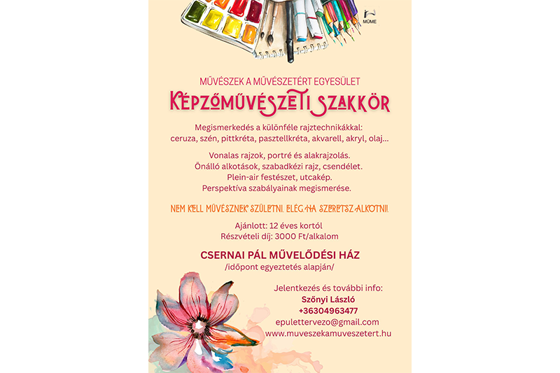 Művészek a Művészetért Egyesület - Képzőművészeti Szakkör Pilisen