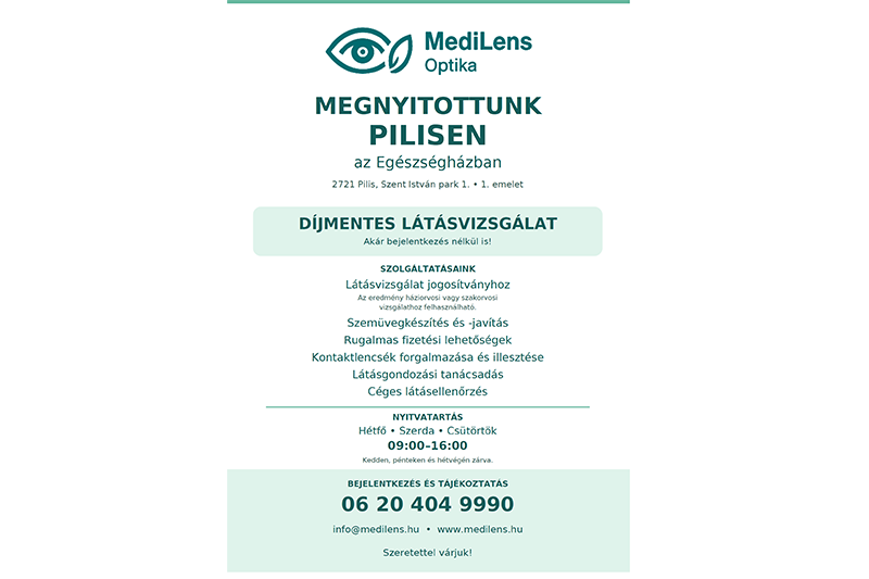Megnyitott a MediLens Optika az Egészségházban