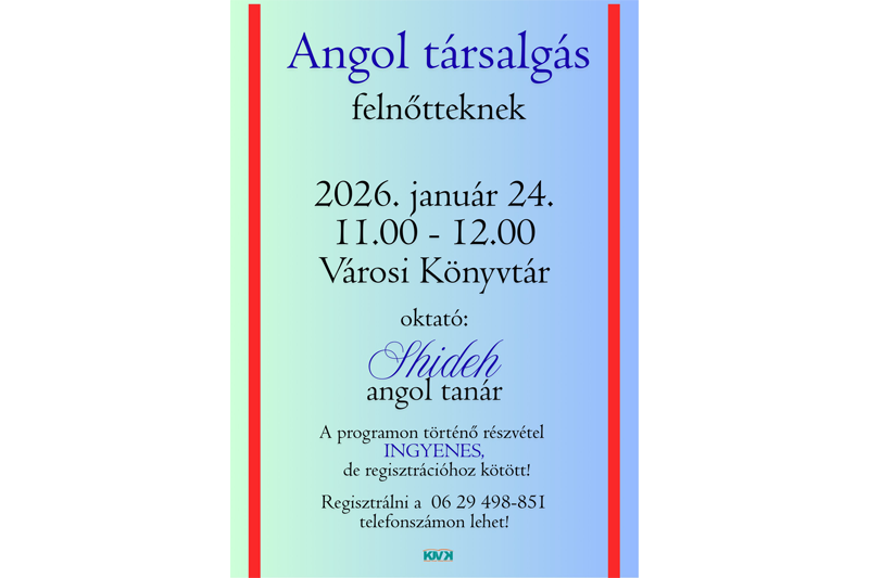 Folytatódnak az angol nyelvgyakorlási lehetőségek 2026-ban is!
