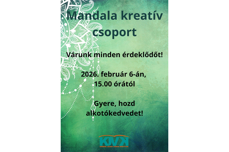 MANDALA Kreatív Csoport következő találkozója 