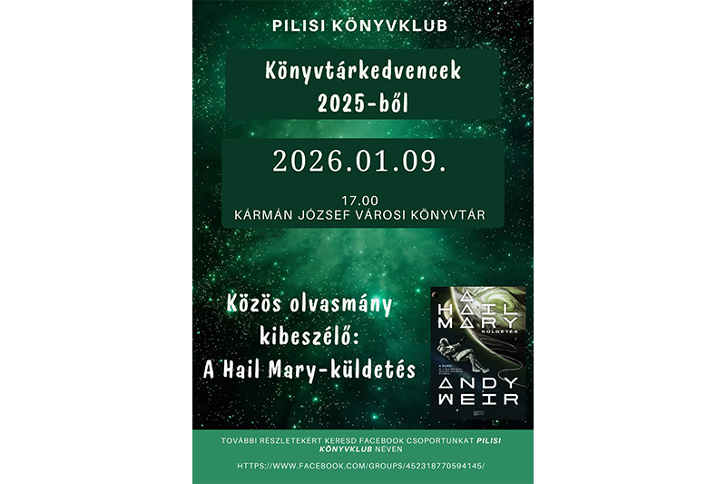 A Pilisi Könyvklub az új évben is várja régi és új tagjait!