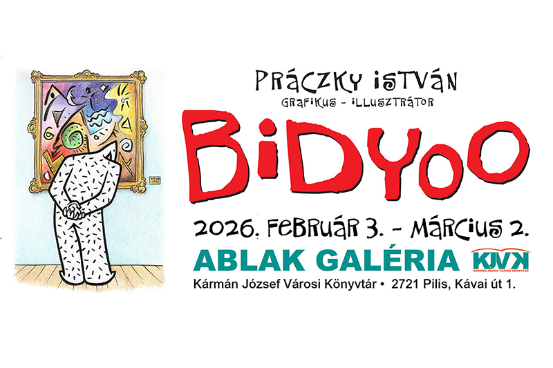 Február hónapban, Práczky István grafikusművész karikatúra kiállítását tekinthetik meg az Ablak Galériában.