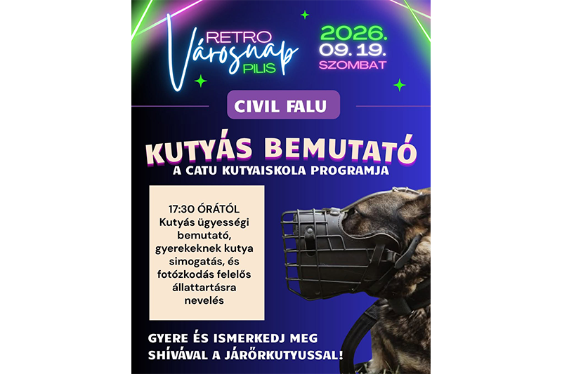 Városnapunkról nem hiányozhat a Catu Kutyasuli és kis barátjuk, Shíva, a járőrkutya sem!