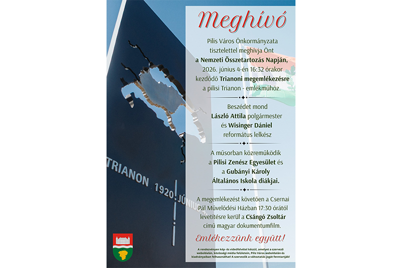 Meghívó - Nemzeti Összetartozás Napja